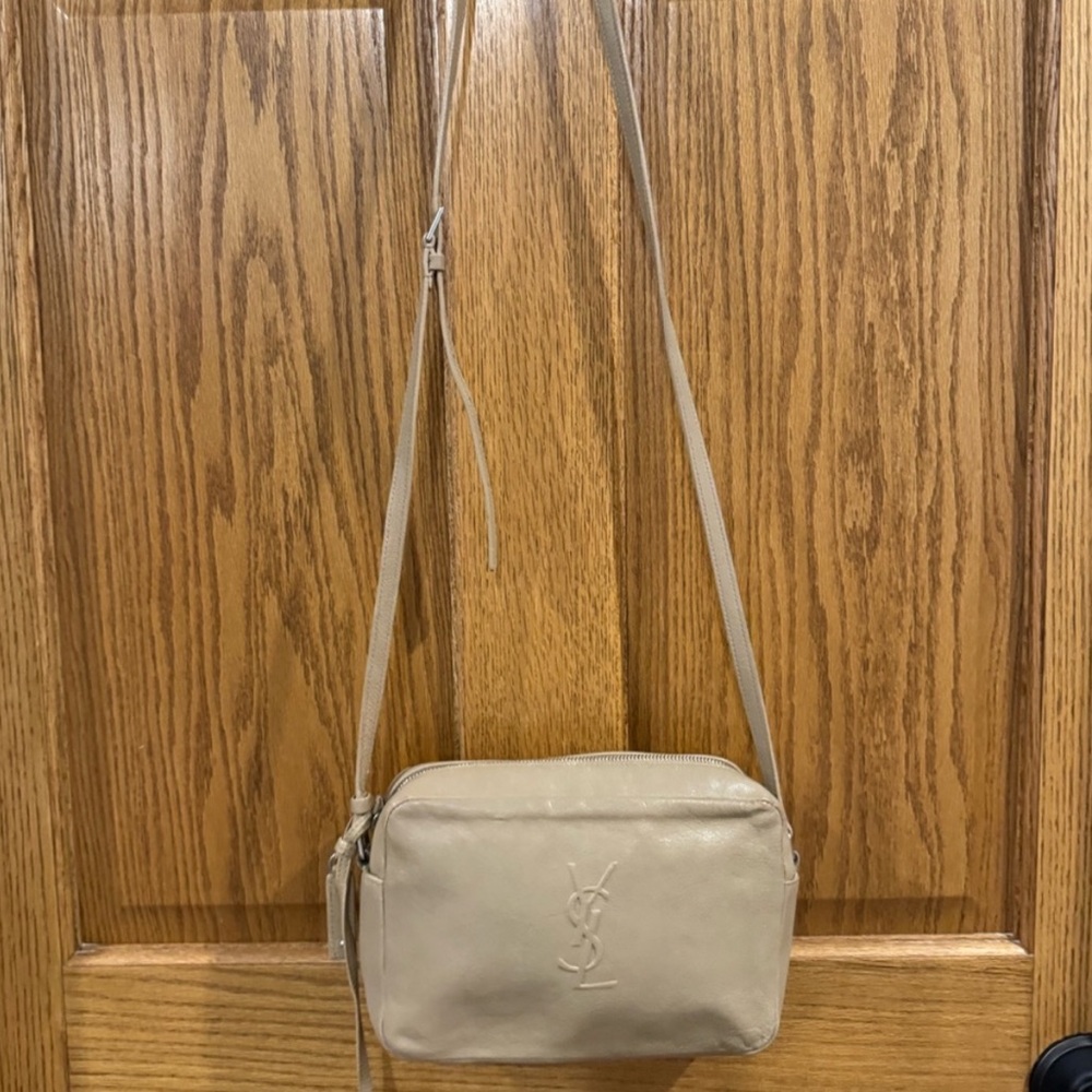 Saint Laurent YSL Lou Camera Bag Beige Leather Silver Hardware Crossbody - Picture 15 of 15